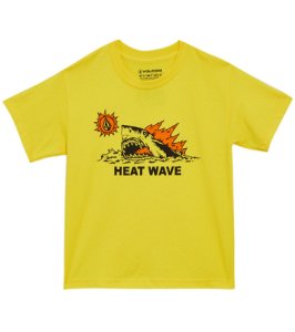 Volcom Boys' Hot Shark Tee Shirt Big Kid - True Yellow Large Cotton - Swimoutlet.com