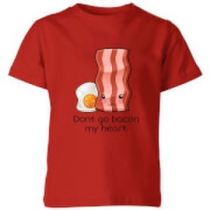 Camiseta Kawaii  Don't Go Bacon My Heart  - Niño - Rojo - 3-4 años - Rojo