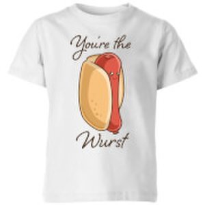 Camiseta Kawaii  You're The Wurst  - Niño - Blanco - 3-4 años - Blanco