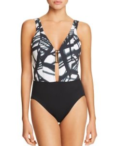 Amoressa By Miraclesuit Amoressa comet ursa v-neck one piece swimsuit