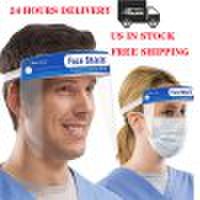 10 PCS Transparent Face Shield  Safety Full Protection Face Mask Anti-Fog Lens Lightweight Adjustable  Face Shield for Men Women