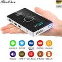 HUACHEN C6 Mini 4K DLP Android Projector WiFi Bluetooth 4.1Portable LED Video Projector Home Cinema Support Miracast Airplay 1GB+8GB