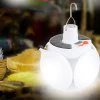 Gearbest Lighting spherical solar charging led emergency lights multifunctional lamp bulb stall camping eu plug - solar model (rechargeable) white