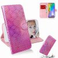 Gearbest Solid color dazzling phone case for huawei y6p -  pink