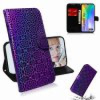Solid Color Dazzling Phone Case for Huawei Y6P -  Purple