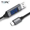 Gearbest Topk ac32 micro usb type c cable voltage and current display fast charging data sync usb cable