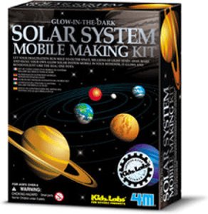 4M Glow in the Dark - Solar system mobile making kit