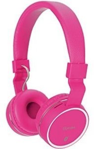 AV Link Bluetooth Noise Cancelling Headphones with FM Radio (Pink)