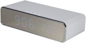 AV Link wireless fast charging digital alarm clock for samsung & iphone 7 white