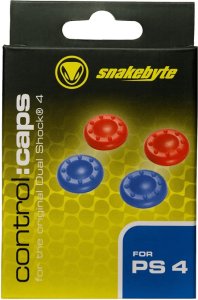 Snakebyte PS4 Control:Caps (2x blue + 2 x red)