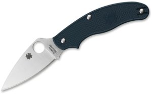 Spyderco UK Penknife (leaf, plain, dark blue)