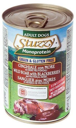 Stuzzy Dog Adult Monoprotein - Wild boar with Blackberries (400 g)
