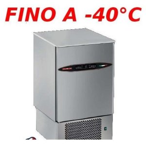 Abbattitore di temperatura in Acciaio Inox con controllo digitale con sensori Touch, per 10 teglie GN1/1 o 600x400 mm senza