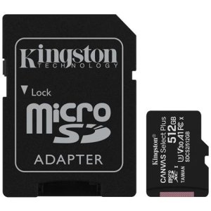 Scheda di Memoria SDXC Canvas Select Plus Capacità 512 GB Classe 10 Velocità 100 MB / s con Adattatore