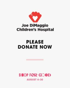 Joe DiMaggio Children's Hospital Donation