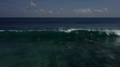 Aerial Footage Of Big Wave In Bali.