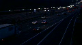 Cars Traveling On Highway 401 At Night In Toronto Canada
