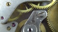 Clockwork Mechanism Of Retro Clock Rotating Cogwheels Gears Close Up Time Lapse