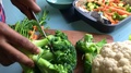 Close Up Of Chef Chopping Vegetable For Vegan Dish- 25 Sec.