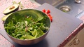 Close Up Person Preparing Fresh Vegan Salad In Kitchen- 8s