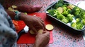 Pond5 Slow motion video of chef preparing vegan dish at home - 15 sec
