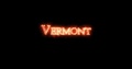 Vermont Written With Fire. Loop