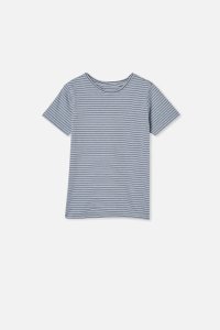 Cotton On Kids - Core Short Sleeve Tee - Dusty blue stripe