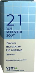 VSM Schussler Celzouten Nr. 21 Zincum Muriaticum D6