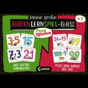 Clever Spielen - Meine große KartenLernSpiel-Box - Das kleine Einmaleins/Plus und Minus bis 100 - Kartenspiel zum Zahlenlernen für Kinder ab 7 Jahre