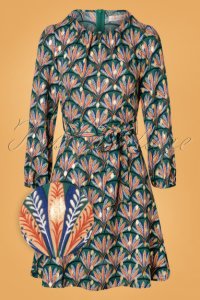 70s Raelyn A-Line Dress in Teal