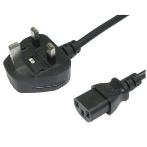 Tvcables 0.5m c13 mains power lead uk to kettle type