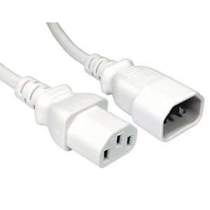 Tvcables 0.5m white c13 to c14 power extension lead