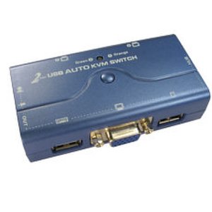 Cabledepot 2 port kvm switch usb audio vga with cables