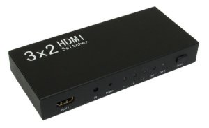 Cabledepot Hdmi 3x2 switch/splitter with remote control