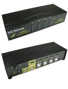 Newlink HDMI and USB KVM Switch 4 Port