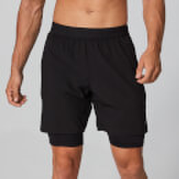 Dubbellaagse Power Shorts - Black - XS