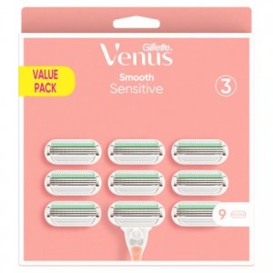 Gillette Venus Smooth Sensitive Pink Razor Blades 9 stk