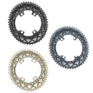 AbsoluteBLACK Sub-Compact Oval Road Chainring - 48T - 4 Bolt 110BCD - Grey