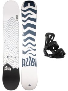 Alibi Snowboards Motive 163W + Burton Infidel L 2021 Snowboard Set mønster