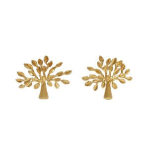 Mulberry Brass tree earrings