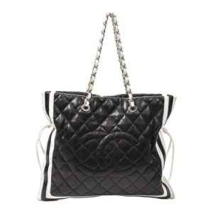 Chanel Vintage Front logo square tote