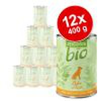 zooplus Bio 12 x 400 g - Mix 3: Manzo & Tacchino