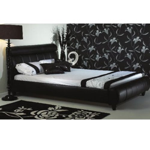A And I Beds Star collection diamond 3ft single leather bedstead