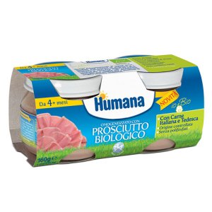 Humana Italia Spa Humana omogeneizzato con prosciutto biologico 2x80g