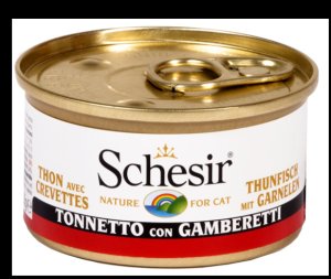 Schesir Tonnetto With Shrimp Feed Animal 85g