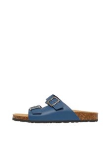 Bianco læder sandaler mænd blå