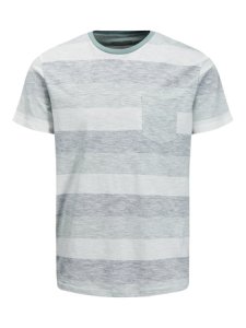 JACK & JONES Stribet Regular Fit T-shirt Mænd Grøn