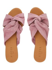 Pieces ruskinds sandaler kvinder lyserød
