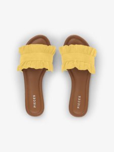 Pieces slip-on sandaler kvinder gul