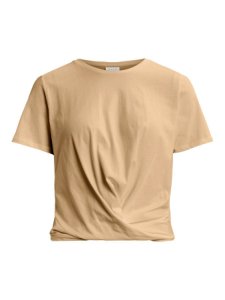 VILA Cropped T-shirt Kvinder Beige
